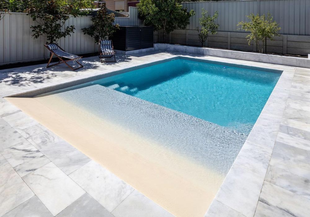Beach style swimming pool | Beach fibreglass pool design
