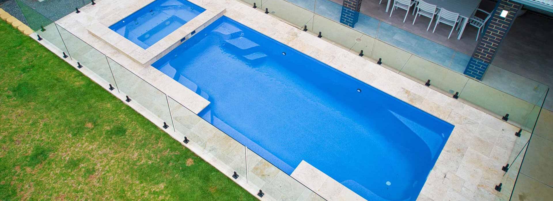 Senator medium fibreglass pool and spa by Luxx Pools Geelong