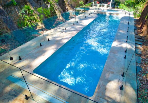 Fibreglass lap pool installed in Torquay by Luxx Pools