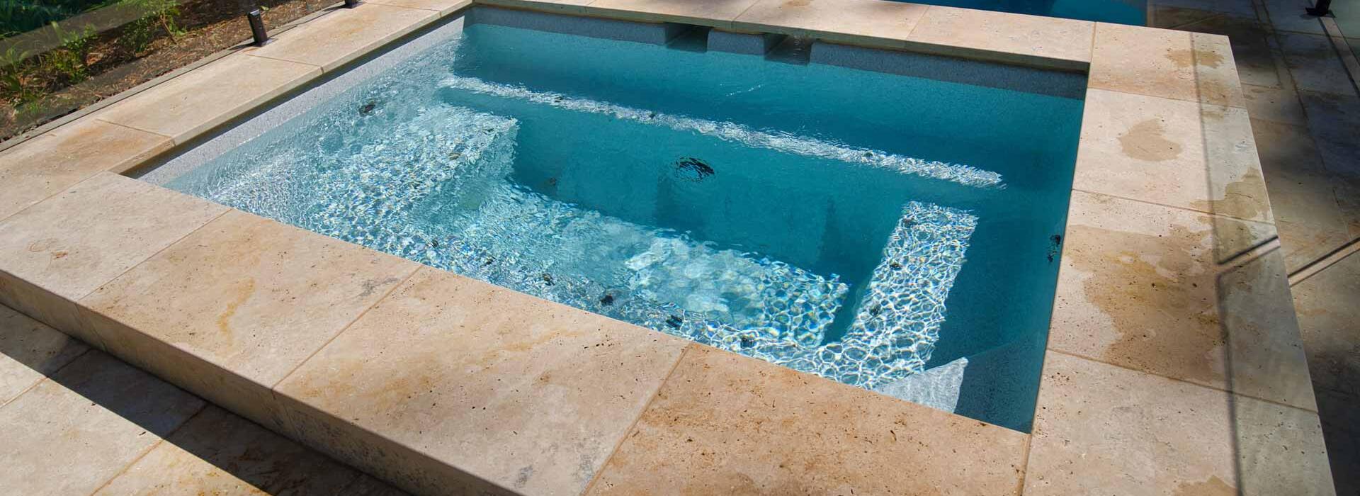 Clip on spa installed by Luxx Pools in Torquay