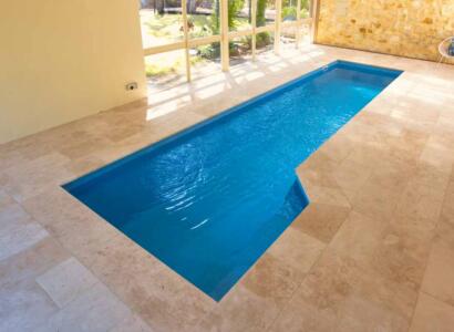 Fibreglass lap pool installed in Wallington by Luxx Pools