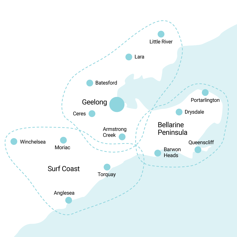 Luxx Pools service area map