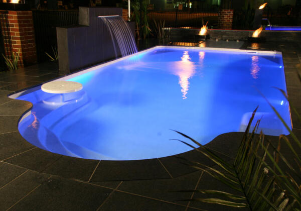 Pool lighting installed by Luxx Pools in Geelong